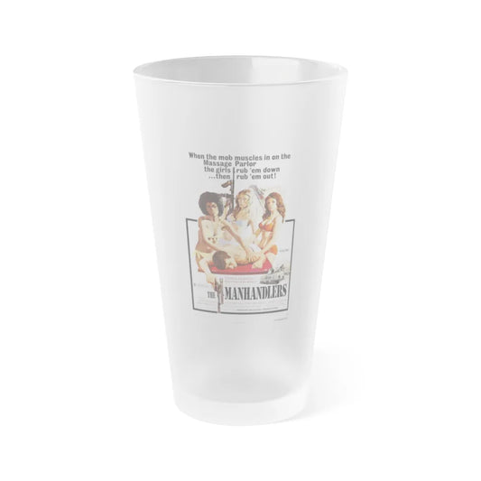 THE MANHANDLERS 1974 Movie Poster - Frosted Pint Glass 16oz-16oz-Frosted-Go Mug Yourself