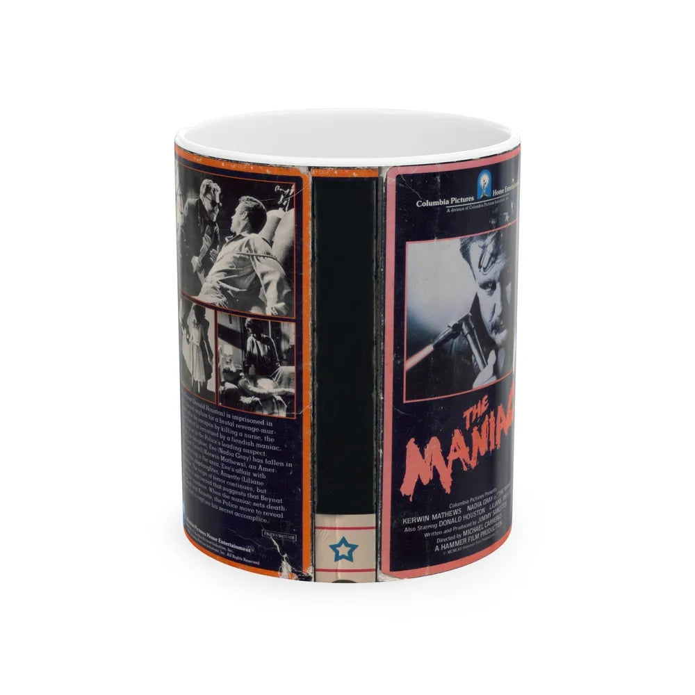 THE MANIAC (VHS COVER) - White Coffee Mug-11oz-Go Mug Yourself