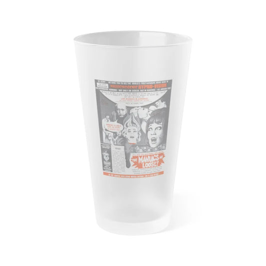 THE MANIACS ARE LOOSE (THE THRILL KILLERS) 1964 Movie Poster - Frosted Pint Glass 16oz-16oz-Frosted-Go Mug Yourself