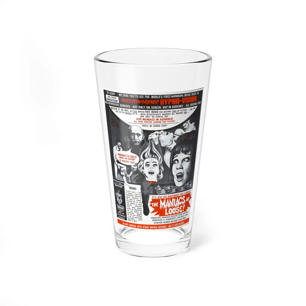 THE MANIACS ARE LOOSE (THE THRILL KILLERS) 1964 Movie Poster - Pint Glass 16oz-16oz-Go Mug Yourself