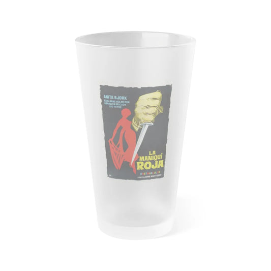 THE MANNEQUIN IN RED 1958 Movie Poster - Frosted Pint Glass 16oz-16oz-Frosted-Go Mug Yourself