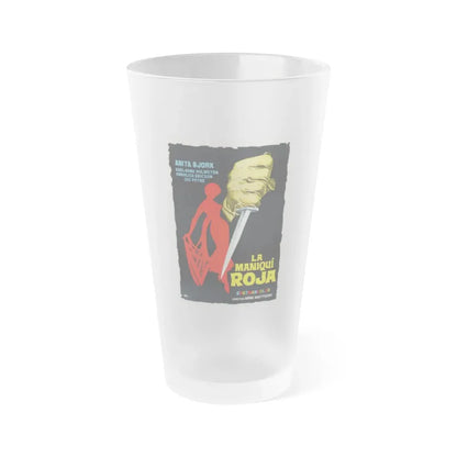 THE MANNEQUIN IN RED 1958 Movie Poster - Frosted Pint Glass 16oz 16oz Frosted - Go Mug Yourself
