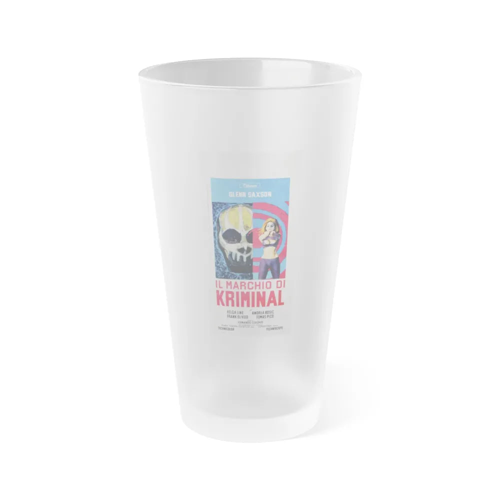 THE MARK OF KRIMINAL (ITALIAN) 1968 Movie Poster - Frosted Pint Glass 16oz-16oz-Frosted-Go Mug Yourself