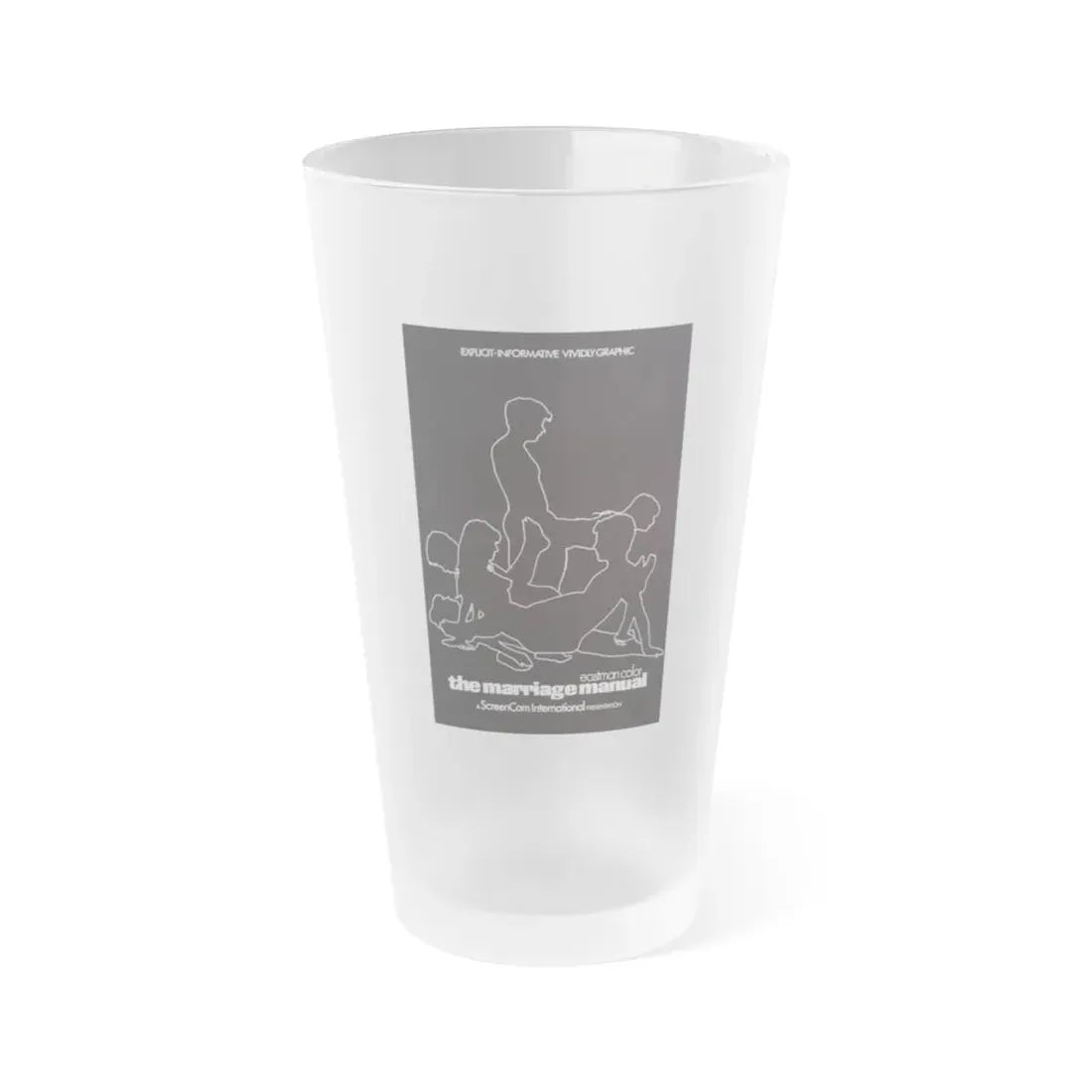 THE MARRIAGE MANUAL 1970 Movie Poster - Frosted Pint Glass 16oz 16oz Frosted - Go Mug Yourself