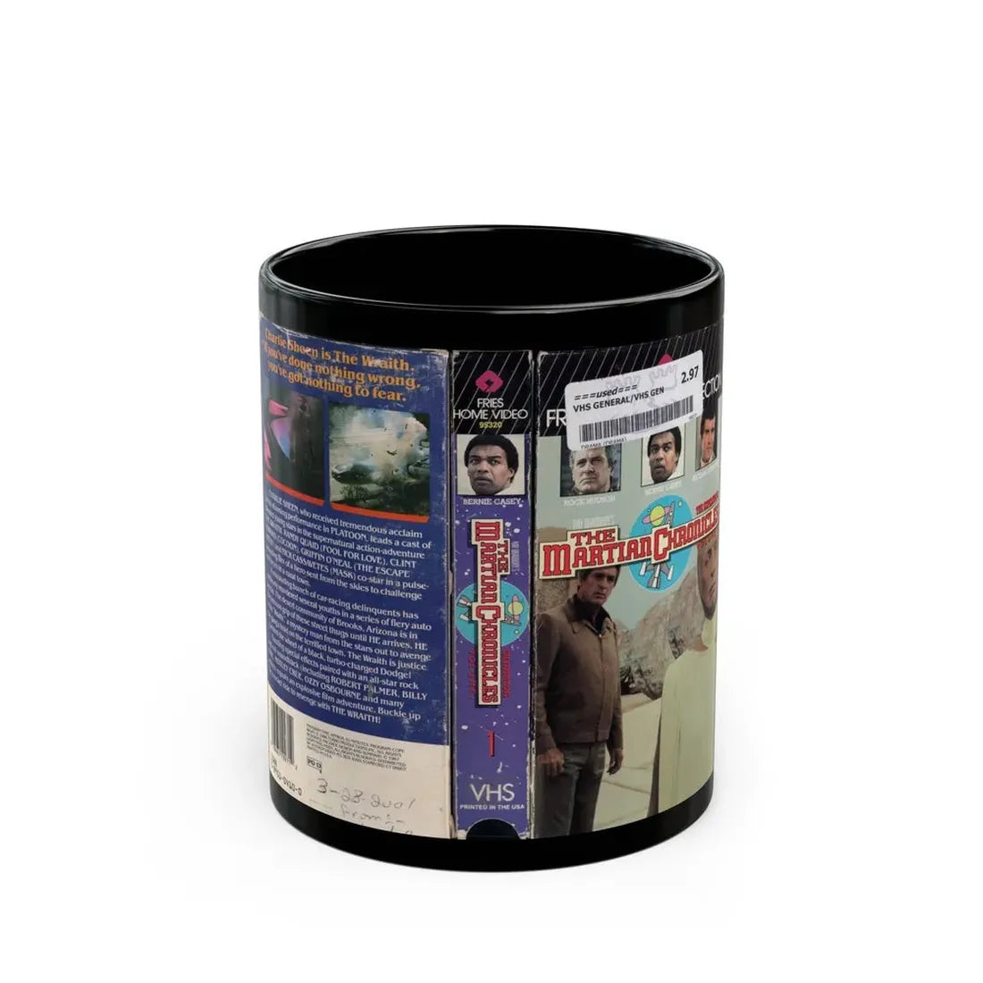 THE MARTIAN CHRONICLES VOLUME ONE THE EXPEDITIONS (VHS COVER) - Black Coffee Mug 11oz - Go Mug Yourself