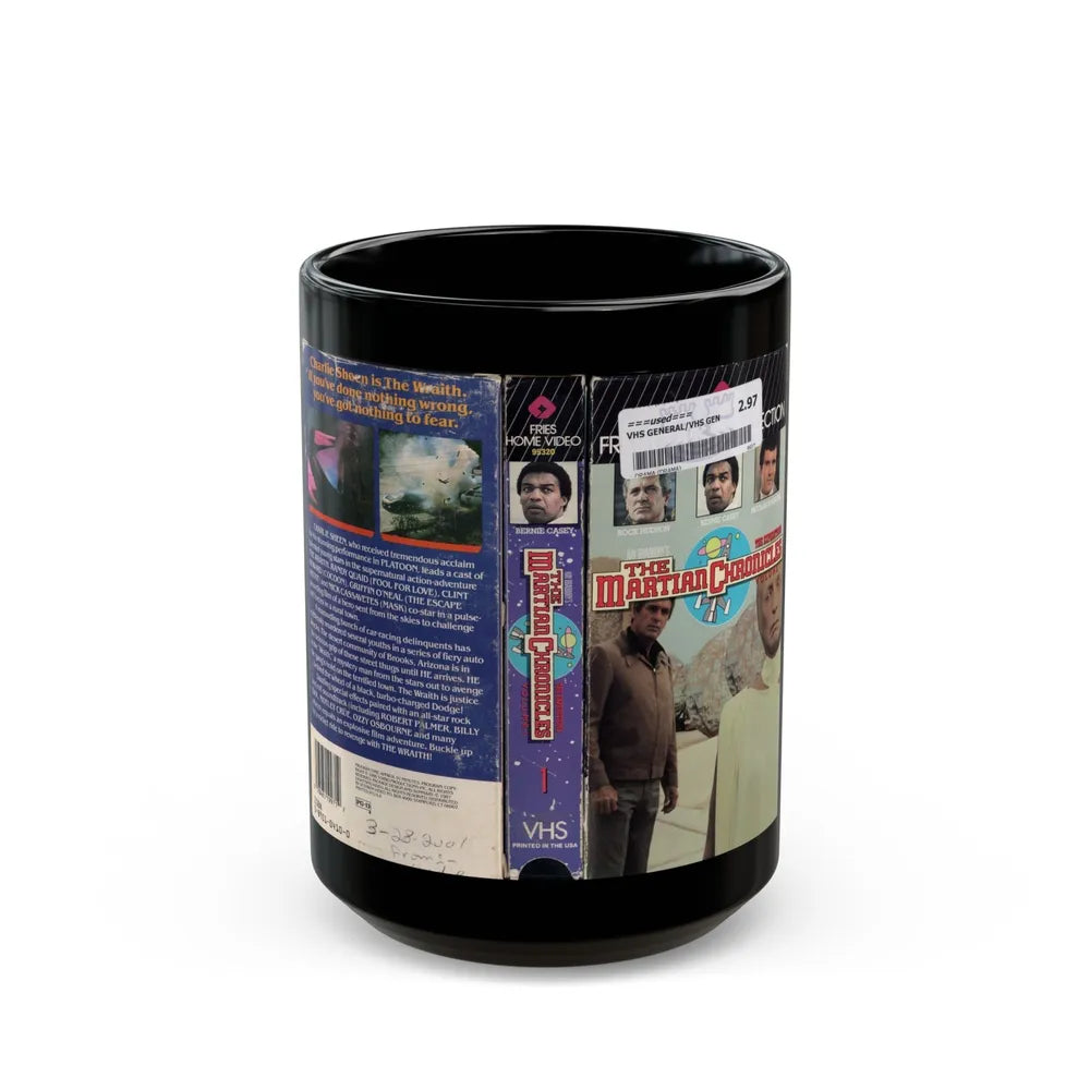 THE MARTIAN CHRONICLES VOLUME ONE THE EXPEDITIONS (VHS COVER) - Black Coffee Mug-15oz-Go Mug Yourself