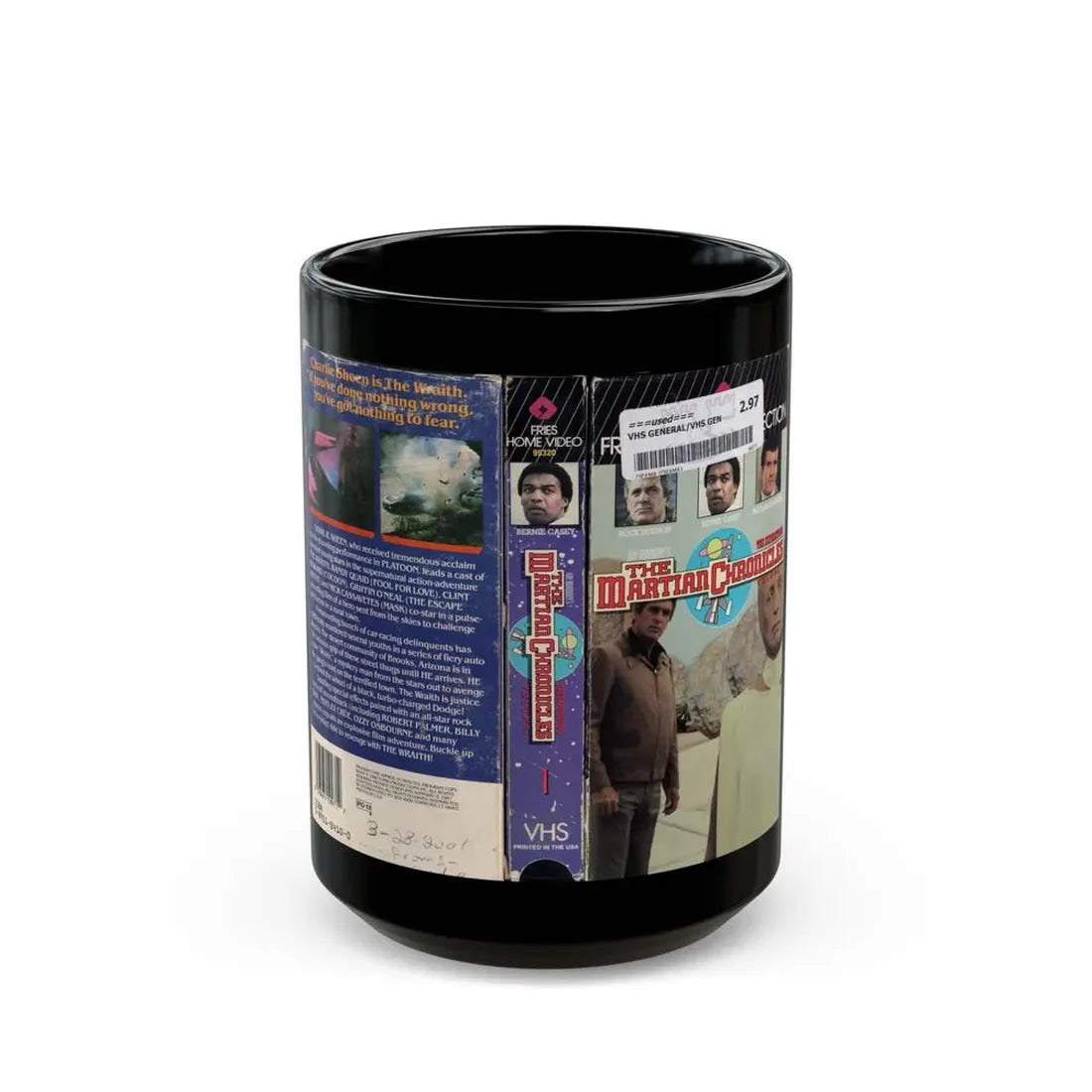 THE MARTIAN CHRONICLES VOLUME ONE THE EXPEDITIONS (VHS COVER) - Black Coffee Mug 15oz - Go Mug Yourself