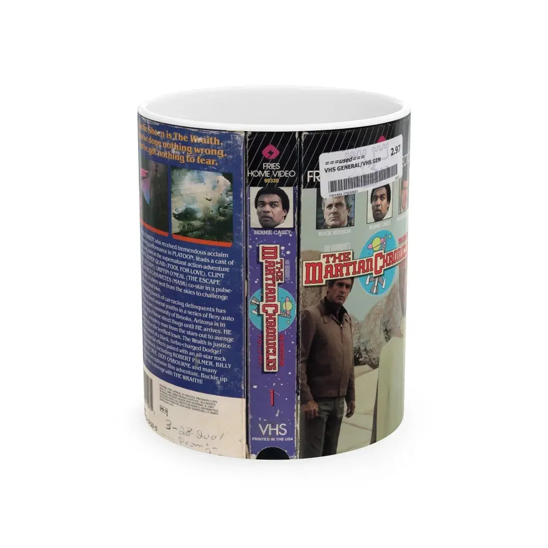 THE MARTIAN CHRONICLES VOLUME ONE THE EXPEDITIONS (VHS COVER) - White Coffee Mug 11oz - Go Mug Yourself