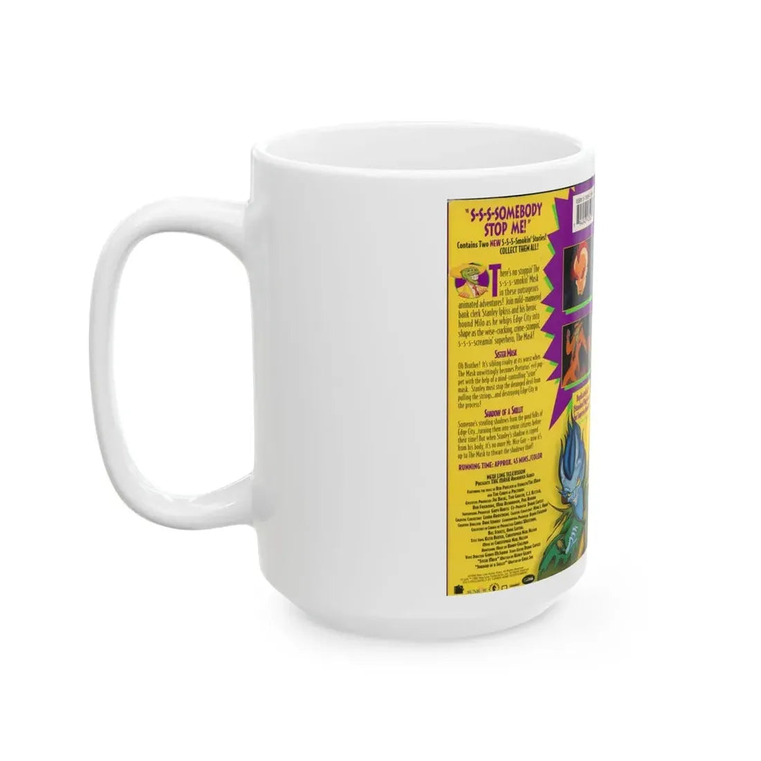 THE MASK ANIMATED SERIES S S S SOMEBODY STOP ME (VHS COVER) - White Coffee Mug - Go Mug Yourself