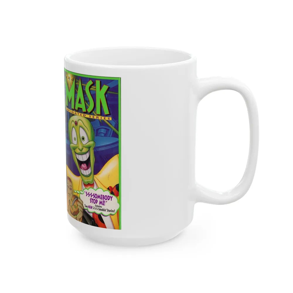 THE MASK ANIMATED SERIES S S S SOMEBODY STOP ME (VHS COVER) - White Coffee Mug-Go Mug Yourself