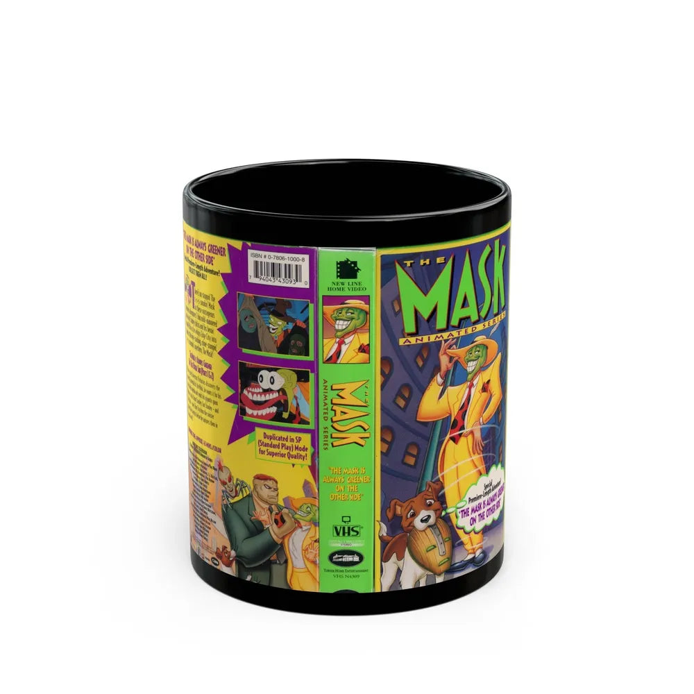 THE MASK ANIMATED SERIES (VHS COVER) - Black Coffee Mug-11oz-Go Mug Yourself