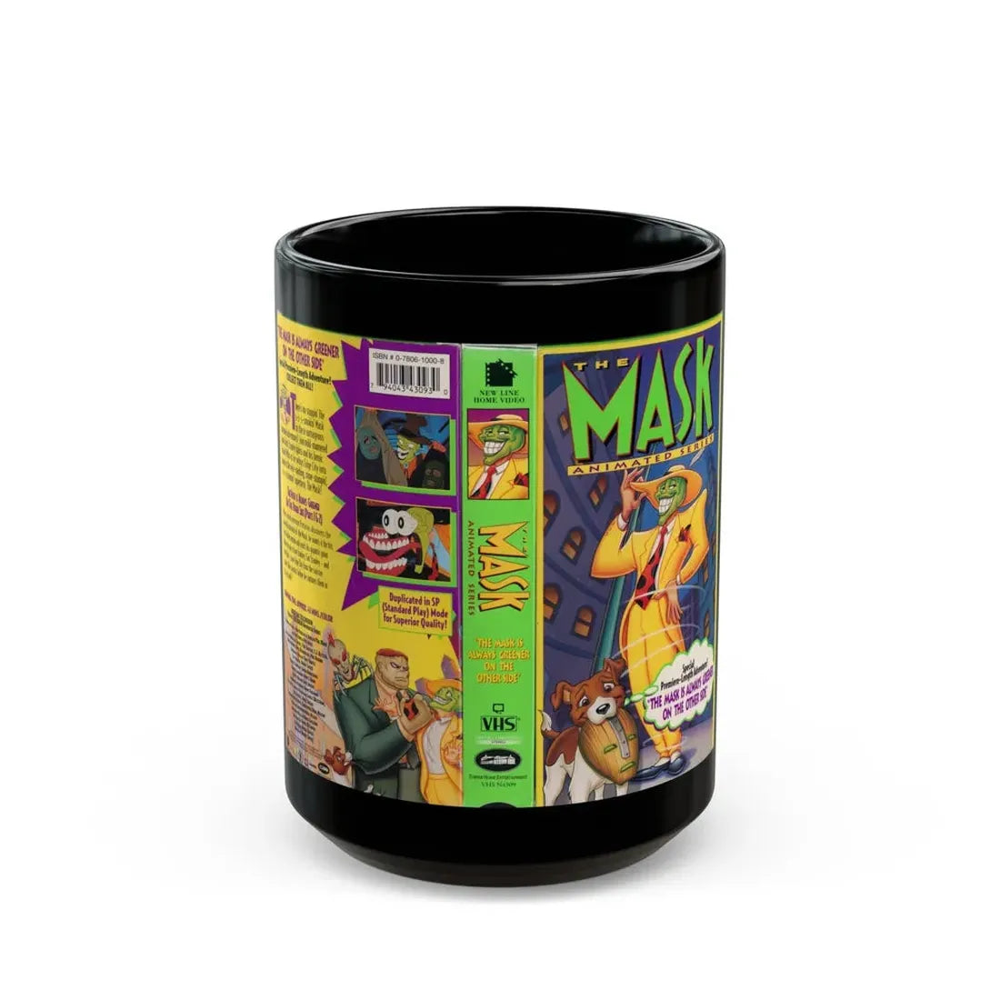 THE MASK ANIMATED SERIES (VHS COVER) - Black Coffee Mug 15oz - Go Mug Yourself