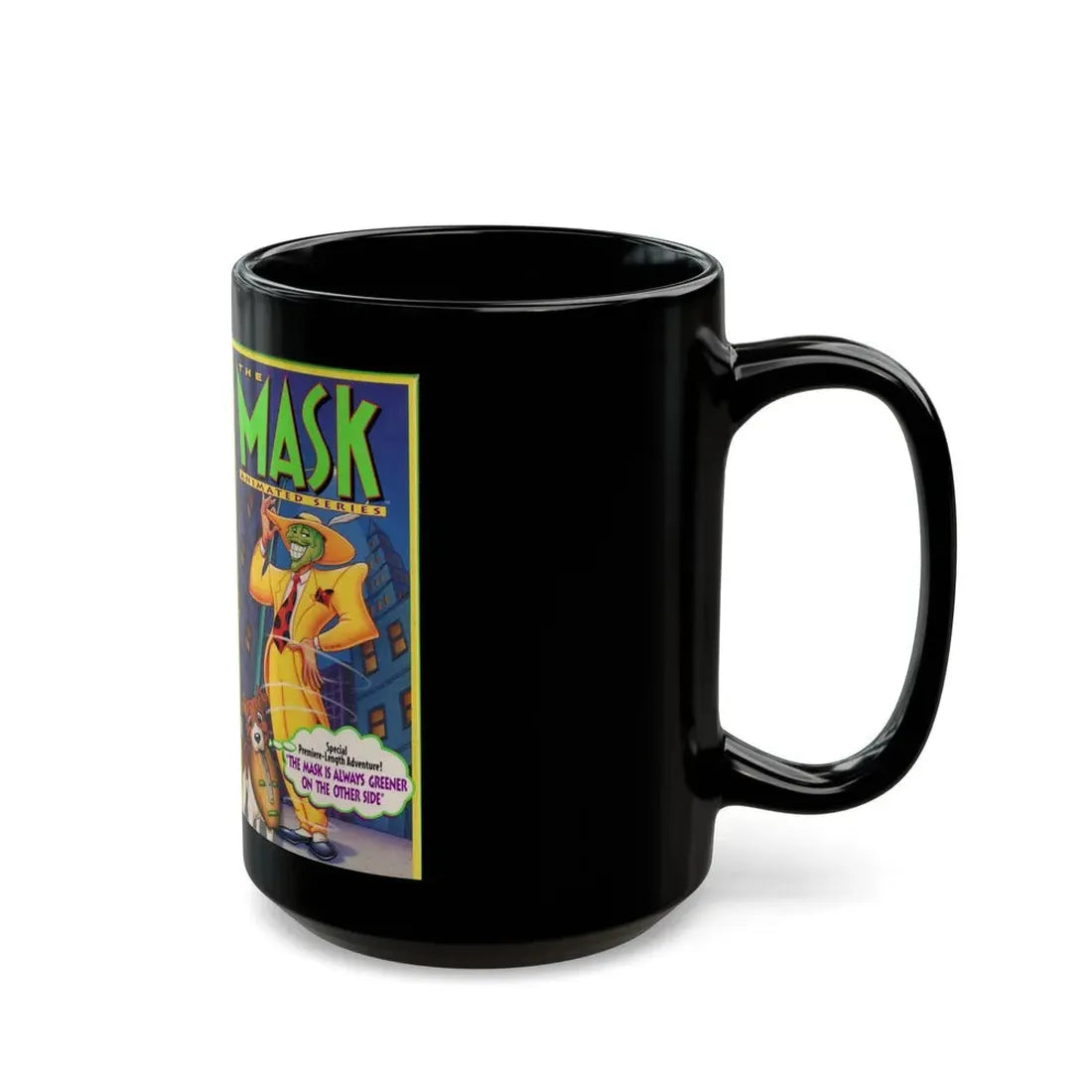 THE MASK ANIMATED SERIES (VHS COVER) - Black Coffee Mug - Go Mug Yourself