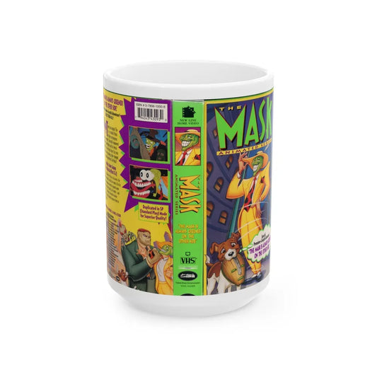 THE MASK ANIMATED SERIES (VHS COVER) - White Coffee Mug-15oz-Go Mug Yourself