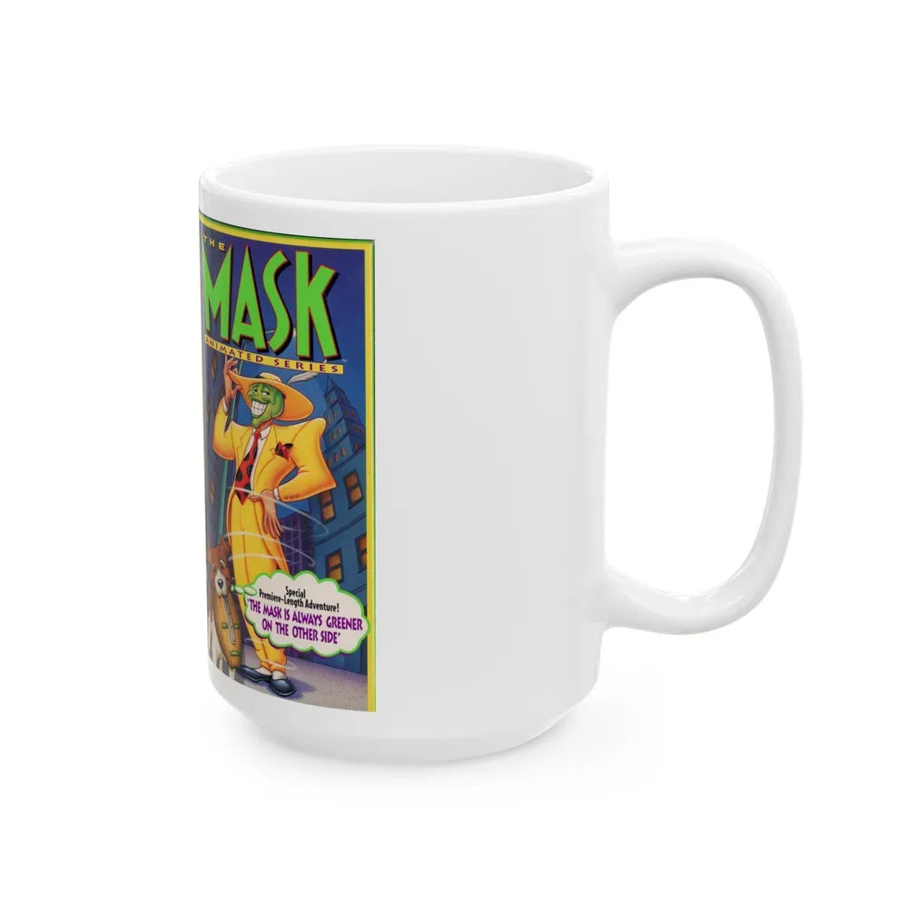 THE MASK ANIMATED SERIES (VHS COVER) - White Coffee Mug-Go Mug Yourself