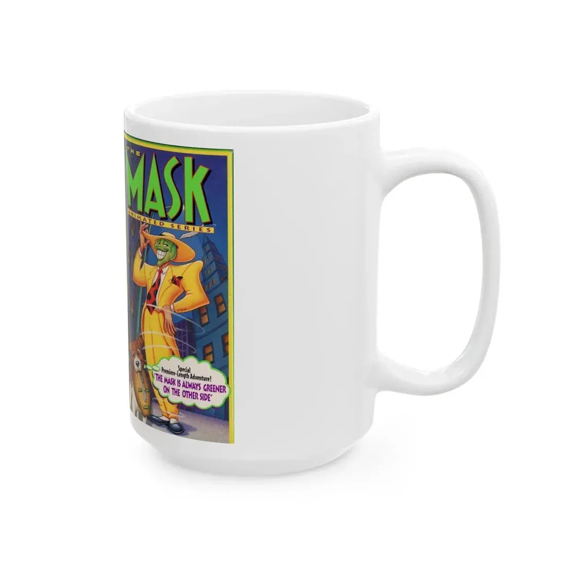 THE MASK ANIMATED SERIES (VHS COVER) - White Coffee Mug - Go Mug Yourself