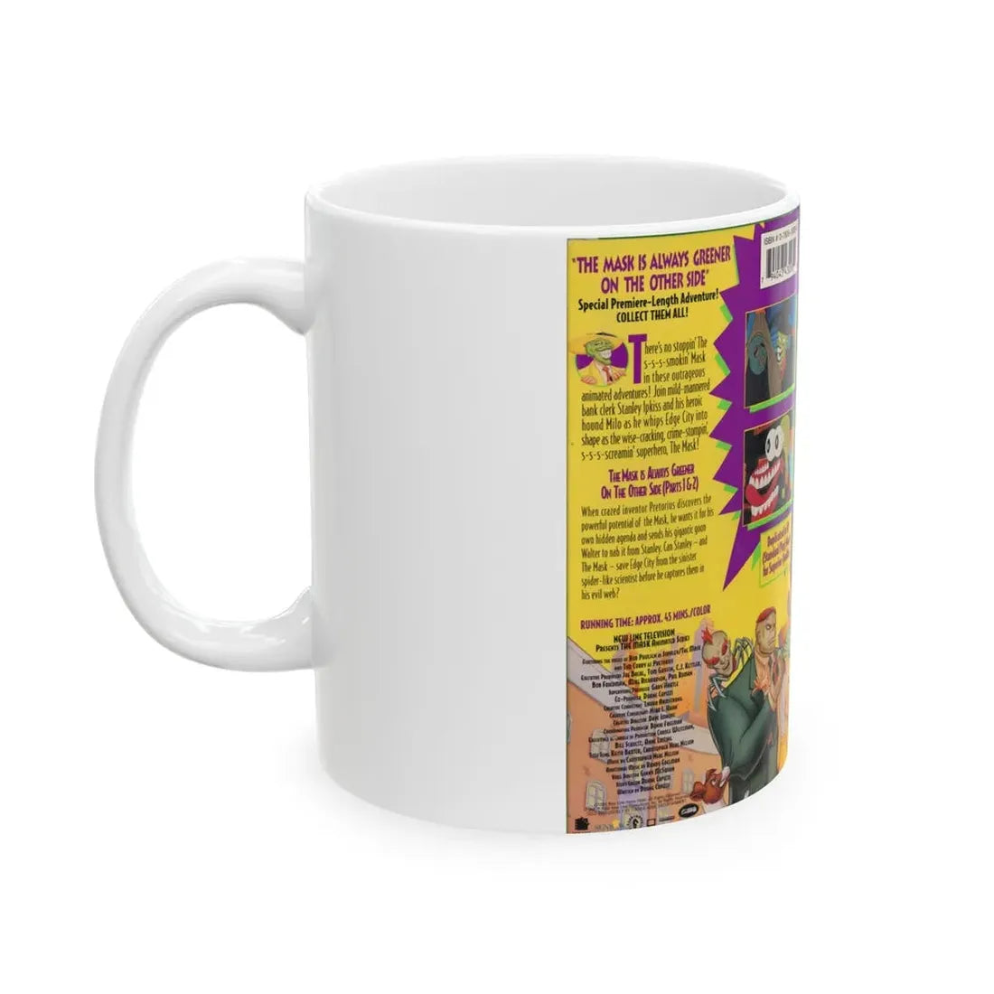 THE MASK ANIMATED SERIES (VHS COVER) - White Coffee Mug - Go Mug Yourself