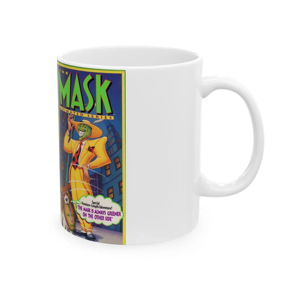 THE MASK ANIMATED SERIES (VHS COVER) - White Coffee Mug-Go Mug Yourself