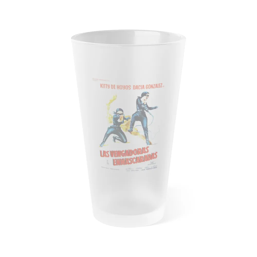 THE MASKED AVENGERS 1981 Movie Poster - Frosted Pint Glass 16oz-16oz-Frosted-Go Mug Yourself