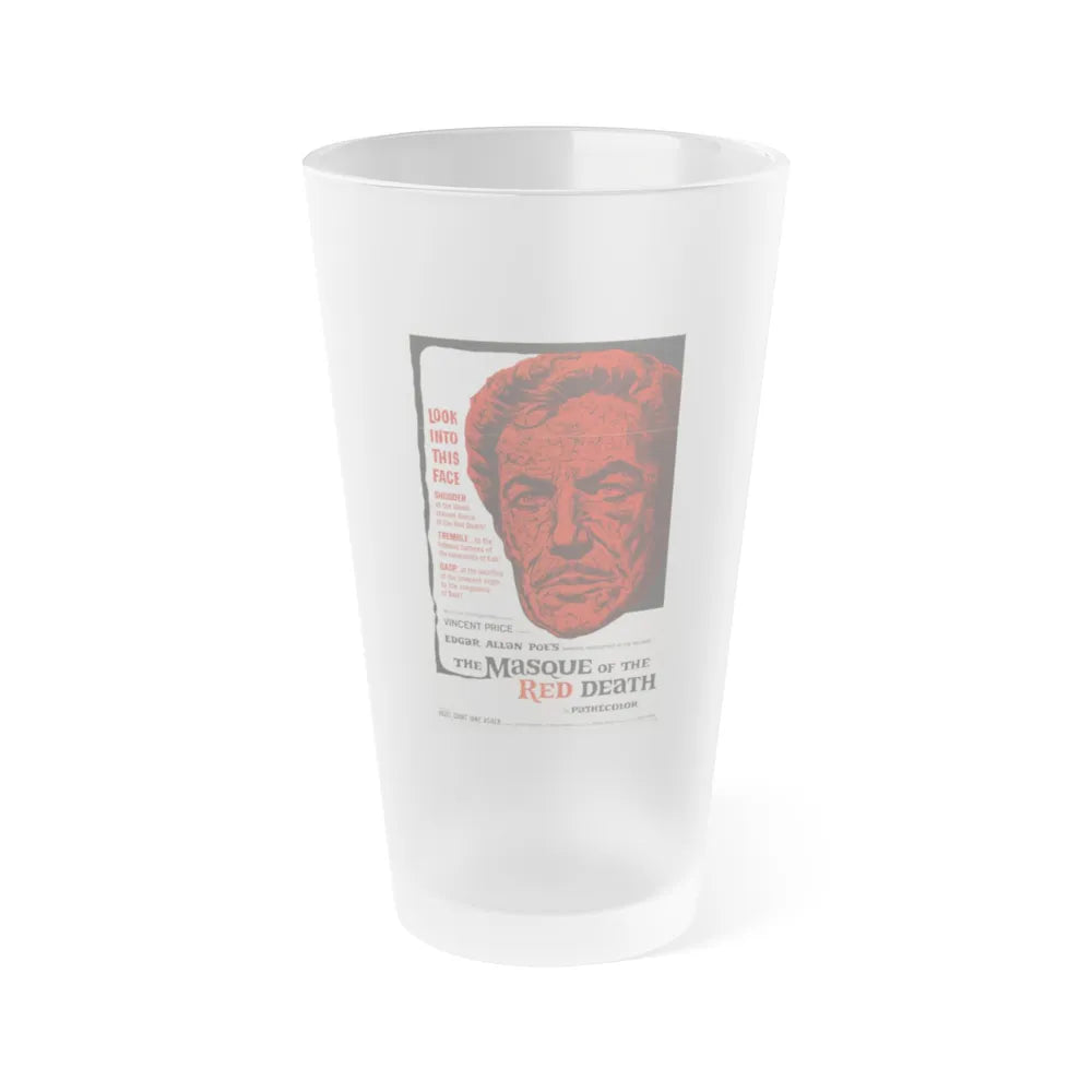 THE MASQUE OF THE RED DEATH 1964 Movie Poster - Frosted Pint Glass 16oz-16oz-Frosted-Go Mug Yourself