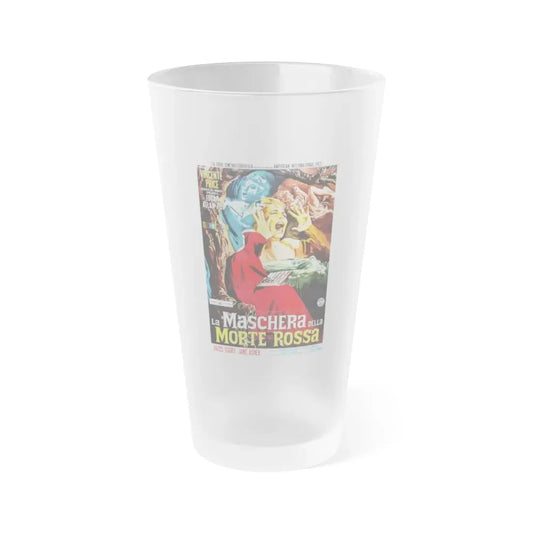 THE MASQUE OF THE RED DEATH (ITALIAN) 1964 Movie Poster - Frosted Pint Glass 16oz 16oz Frosted - Go Mug Yourself