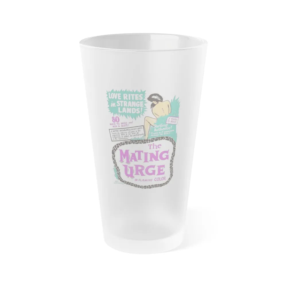 THE MATING URGE 1959 Movie Poster - Frosted Pint Glass 16oz-16oz-Frosted-Go Mug Yourself