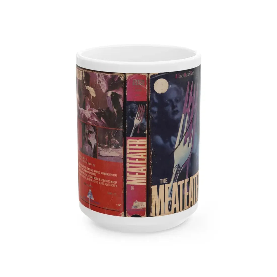 THE MEATEATER (VHS COVER) - White Coffee Mug 15oz - Go Mug Yourself
