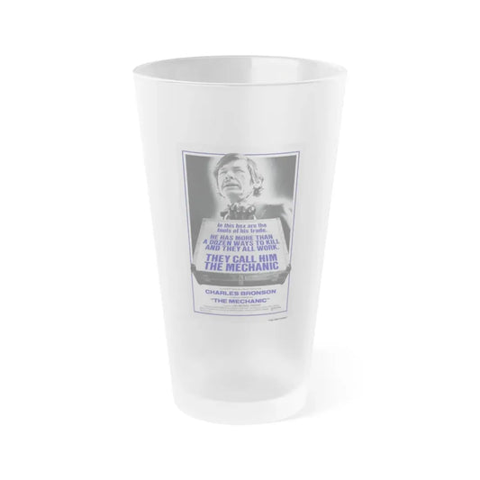 THE MECHANIC 1972 Movie Poster - Frosted Pint Glass 16oz 16oz Frosted - Go Mug Yourself