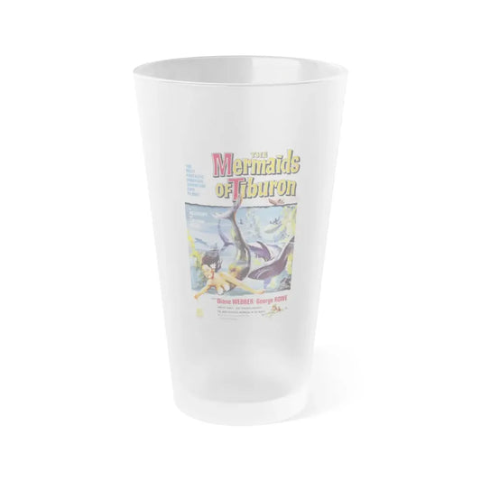 THE MERMAIDS OF TIBURON 1962 Movie Poster - Frosted Pint Glass 16oz 16oz Frosted - Go Mug Yourself