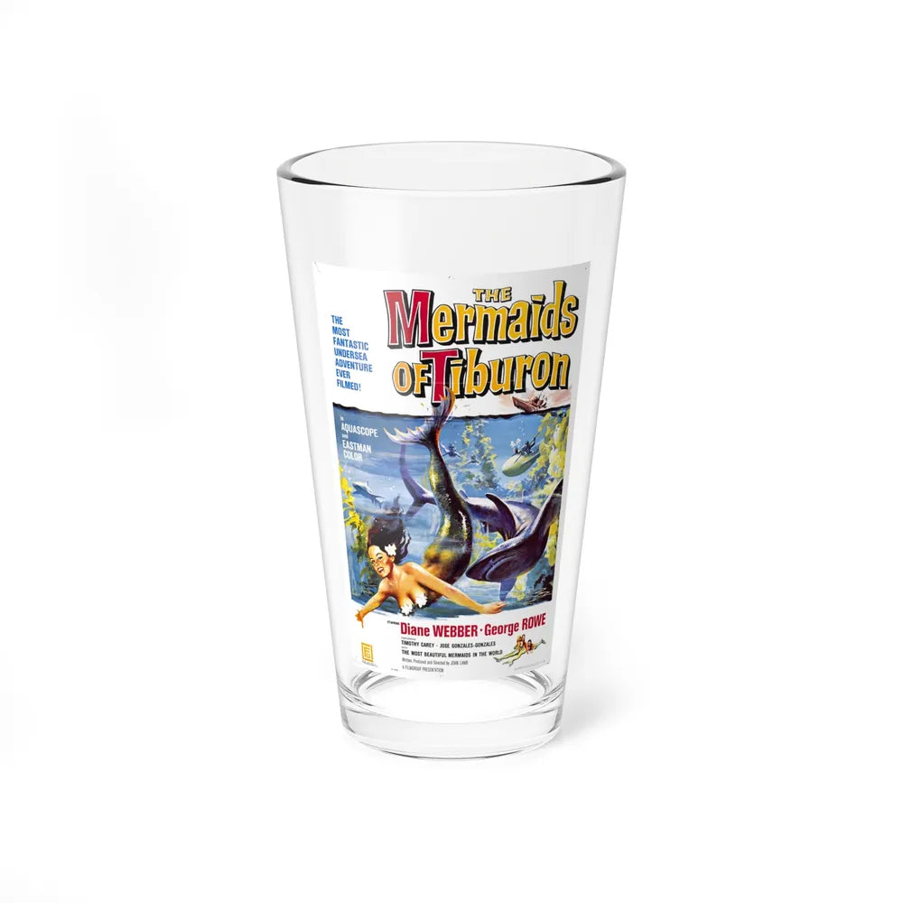 THE MERMAIDS OF TIBURON 1962 Movie Poster - Pint Glass 16oz-16oz-Go Mug Yourself