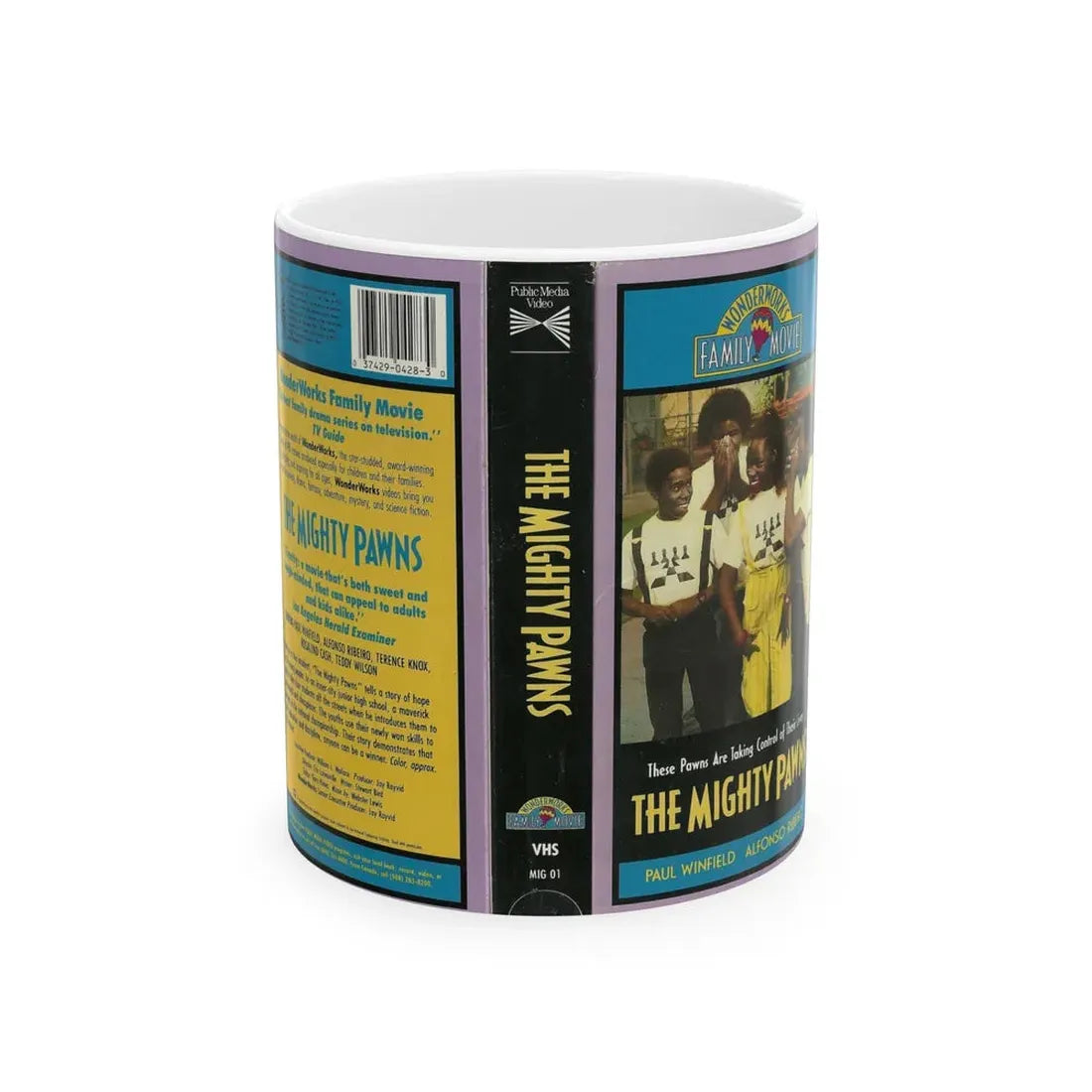 THE MIGHTY PAWNS WONDERWORKS FAMILY MOVIE PAUL WINFIELD ALFONSO RIBEIRO (VHS COVER) - White Coffee Mug 11oz - Go Mug Yourself