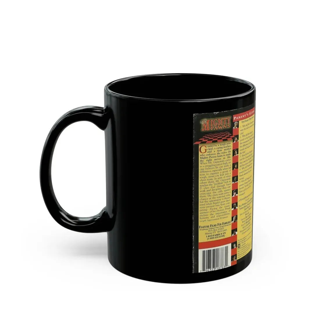 THE MIGHTY PAWNS WONDERWORKS FAMILY MOVIE (VHS COVER) - Black Coffee Mug - Go Mug Yourself
