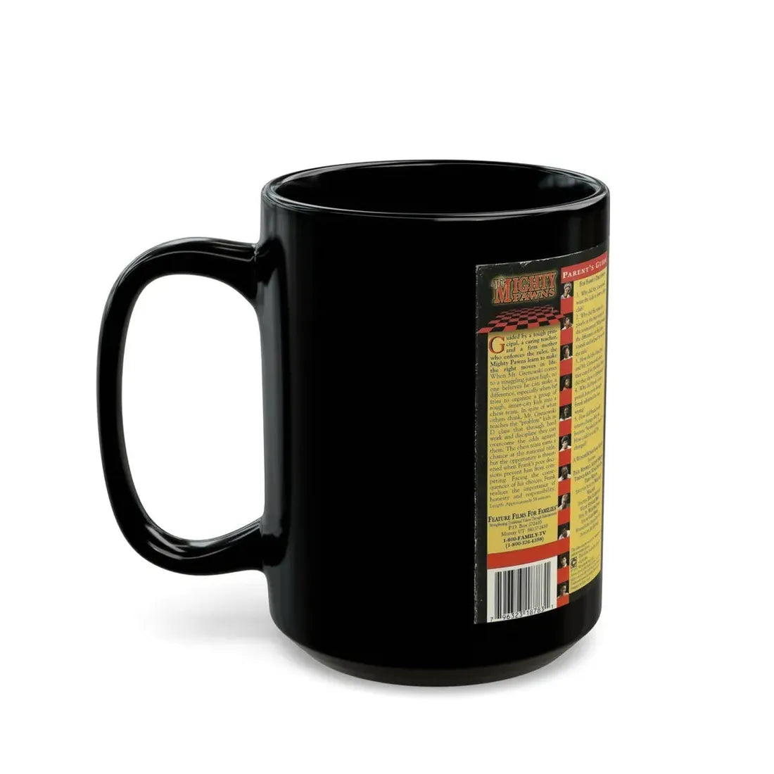 THE MIGHTY PAWNS WONDERWORKS FAMILY MOVIE (VHS COVER) - Black Coffee Mug - Go Mug Yourself