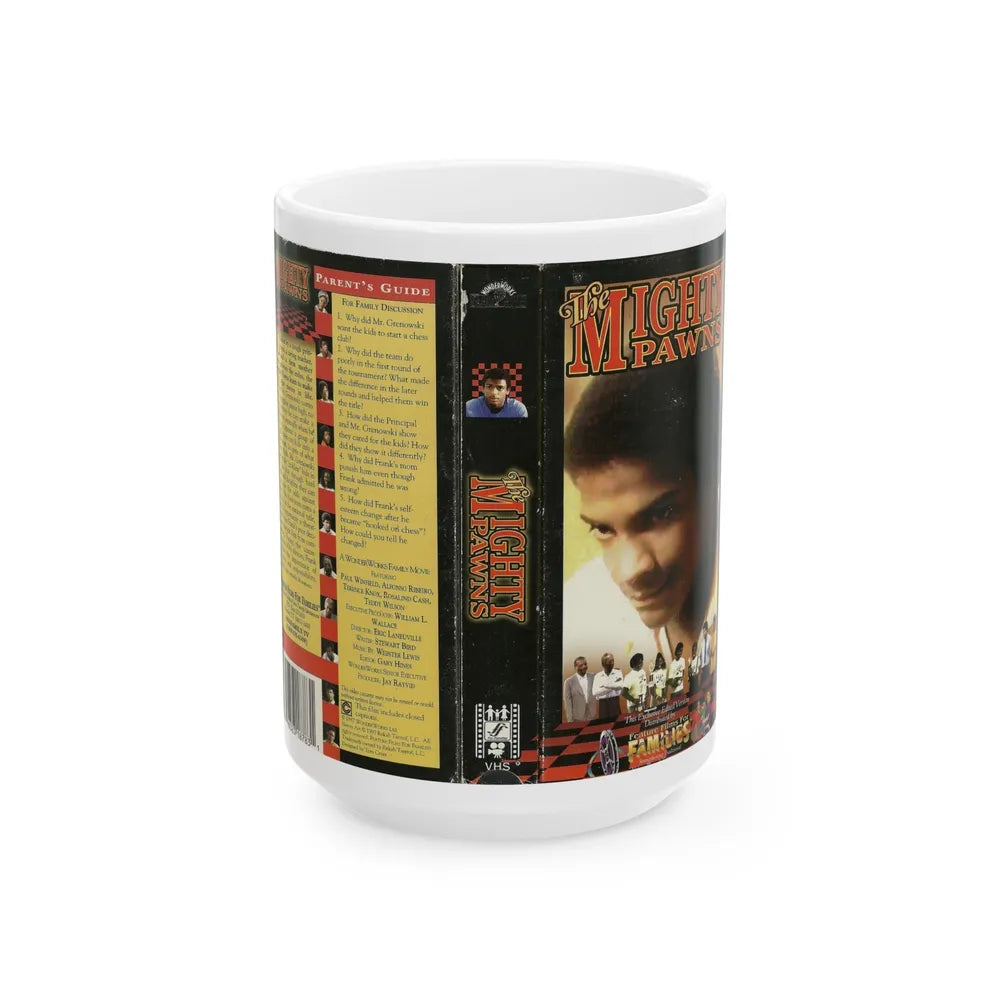 THE MIGHTY PAWNS WONDERWORKS FAMILY MOVIE (VHS COVER) - White Coffee Mug-15oz-Go Mug Yourself