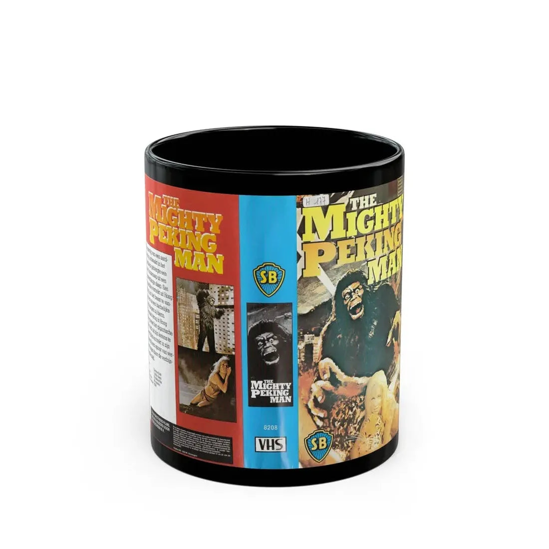 THE MIGHTY PEKING MAN (VHS COVER) - Black Coffee Mug 11oz - Go Mug Yourself