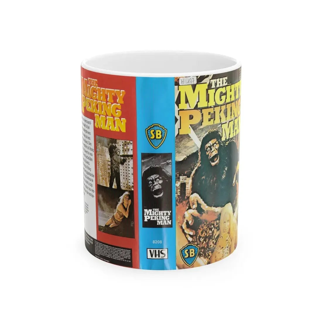THE MIGHTY PEKING MAN (VHS COVER) - White Coffee Mug 11oz - Go Mug Yourself