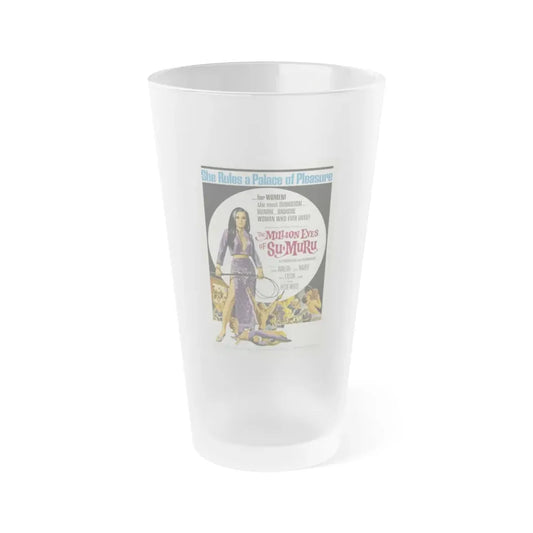 THE MILLION EYES OF SU-MURU 1967 Movie Poster - Frosted Pint Glass 16oz 16oz Frosted - Go Mug Yourself