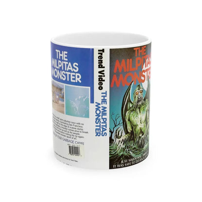 THE MILPITAS MONSTER (VHS COVER) - White Coffee Mug 11oz - Go Mug Yourself