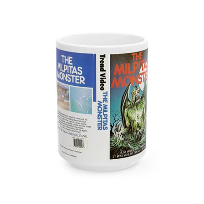 THE MILPITAS MONSTER (VHS COVER) - White Coffee Mug 15oz - Go Mug Yourself