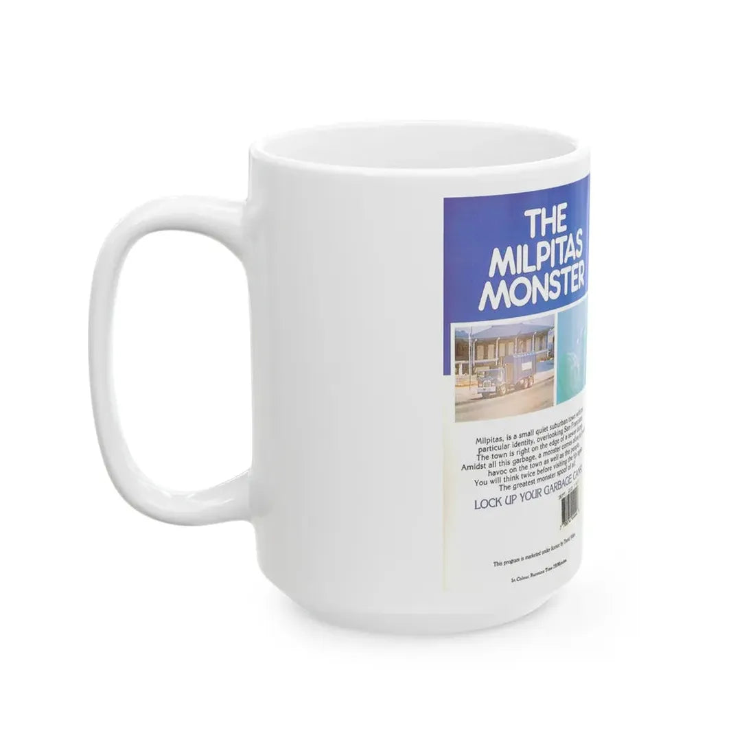 THE MILPITAS MONSTER (VHS COVER) - White Coffee Mug - Go Mug Yourself