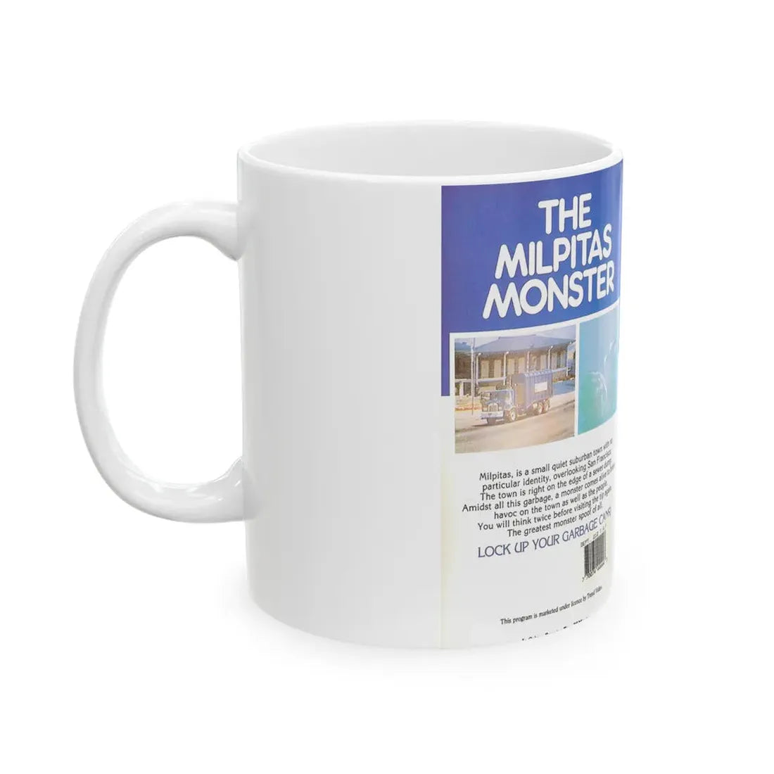 THE MILPITAS MONSTER (VHS COVER) - White Coffee Mug - Go Mug Yourself