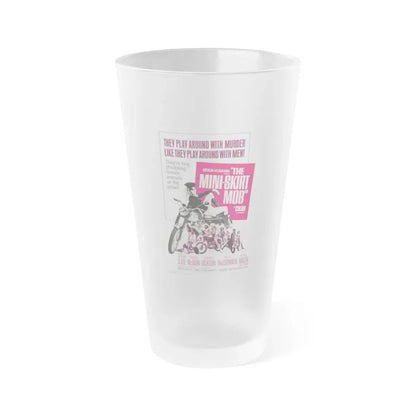 THE MINISKIRT MOB 1968 Movie Poster - Frosted Pint Glass 16oz 16oz Frosted - Go Mug Yourself