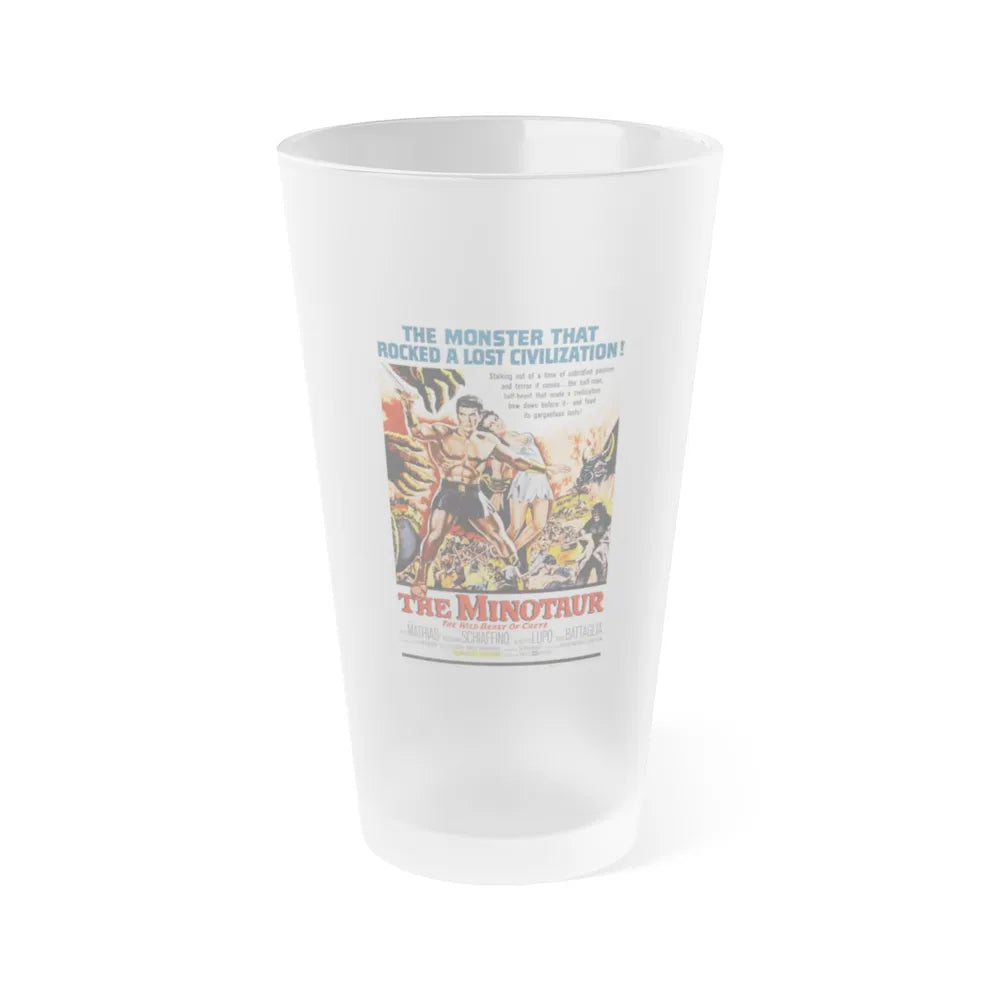 THE MINOTAUR 1961 Movie Poster - Frosted Pint Glass 16oz-16oz-Frosted-Go Mug Yourself