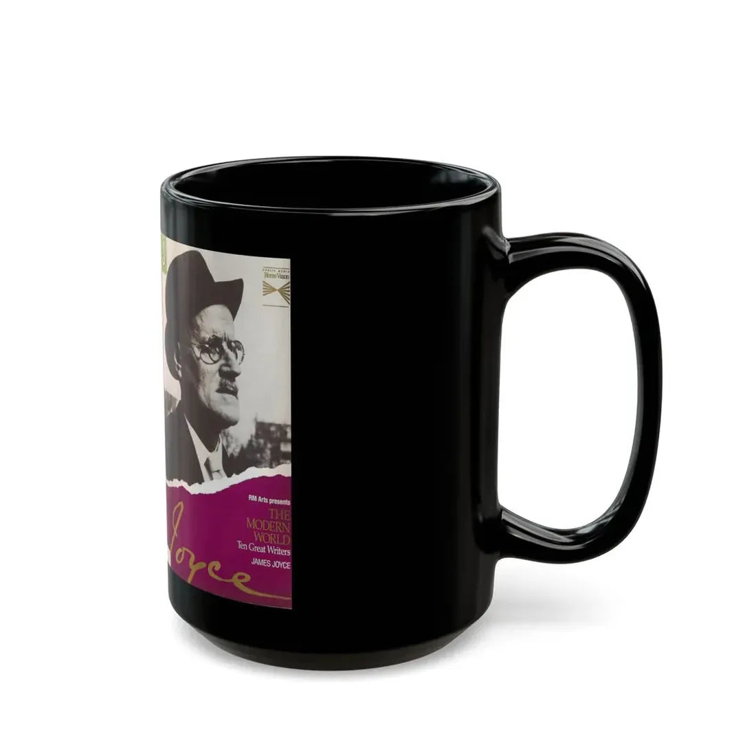 THE MODERN WORLD TEN GREAT WRITERS JOYCE (VHS COVER) - Black Coffee Mug - Go Mug Yourself