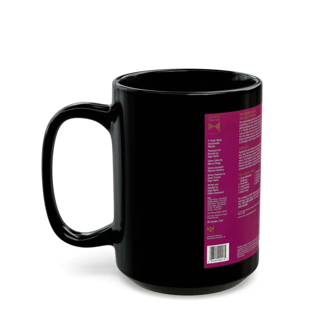 THE MODERN WORLD TEN GREAT WRITERS JOYCE (VHS COVER) - Black Coffee Mug - Go Mug Yourself