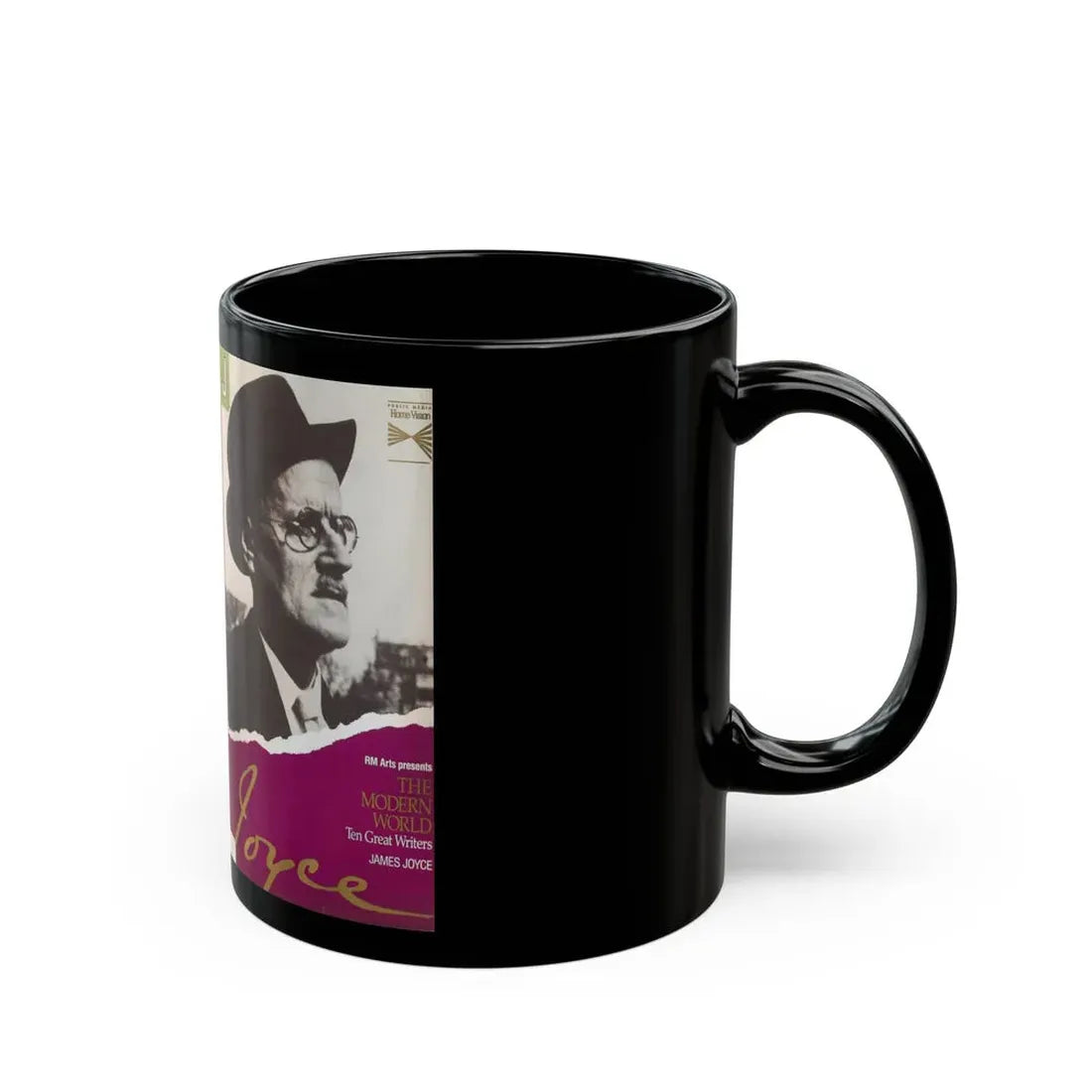 THE MODERN WORLD TEN GREAT WRITERS JOYCE (VHS COVER) - Black Coffee Mug - Go Mug Yourself