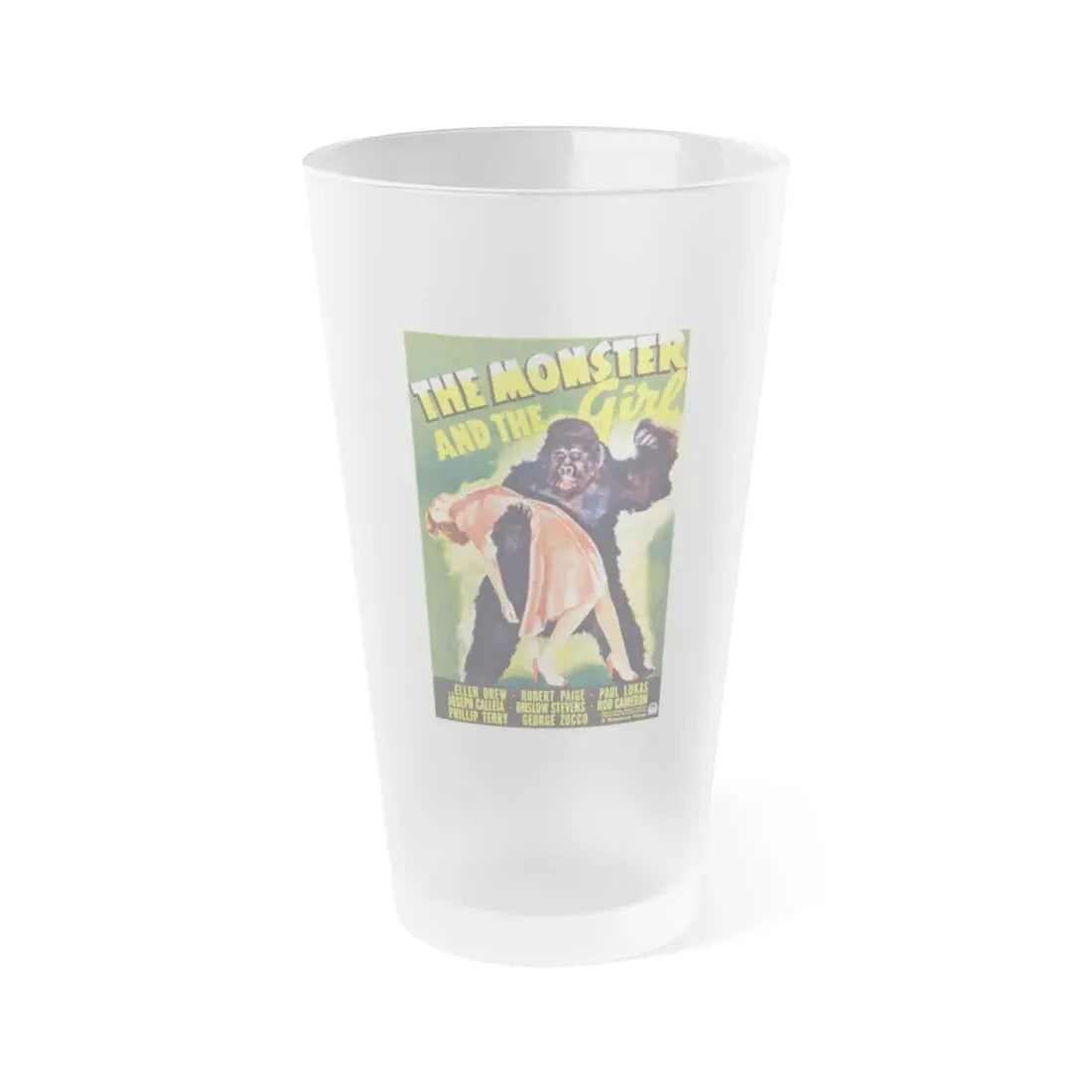 THE MONSTER AND THE GIRL 1941 Movie Poster - Frosted Pint Glass 16oz Default Title - Go Mug Yourself