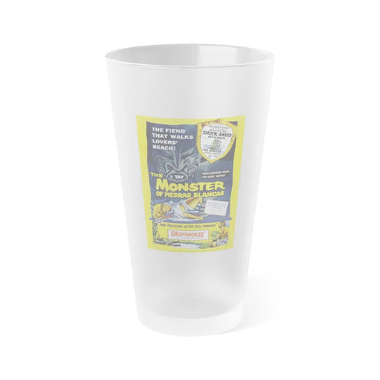 THE MONSTER OF PIEDRAS BLANCAS + OKEFENOKEE 1959 Movie Poster - Frosted Pint Glass 16oz-Go Mug Yourself