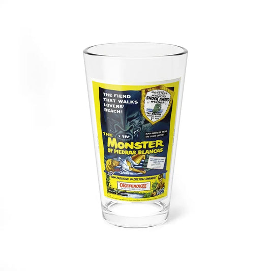 THE MONSTER OF PIEDRAS BLANCAS + OKEFENOKEE 1959 Movie Poster - Pint Glass 16oz 16oz - Go Mug Yourself