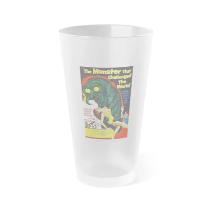 THE MONSTER THAT CHALLENGED THE WORLD 1957 Movie Poster - Frosted Pint Glass 16oz Default Title - Go Mug Yourself